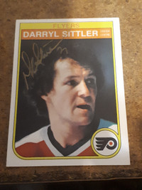 1982-83 O-Pee-Chee Hockey Autographed Darryl Sittler Card # 257