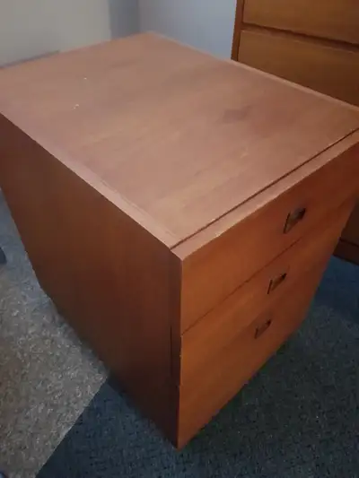 Teak 3 drawer cabinet, View more