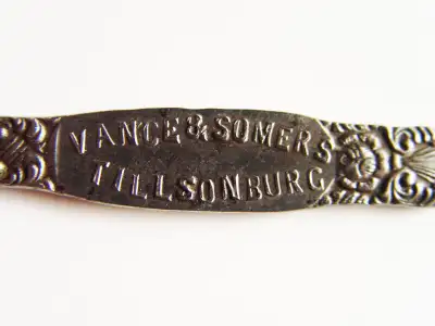 Antique Tillsonburg  Advertising Shoe/Boot Hook: Vance & Somers, View more