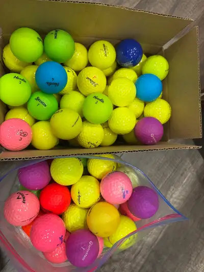 132 Various Colored Golf Balls for only $75!, View more