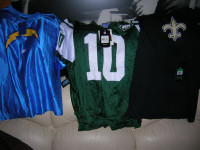 NFL Football Team Jersey Jets ,Chargers ,Saints, New With Tags