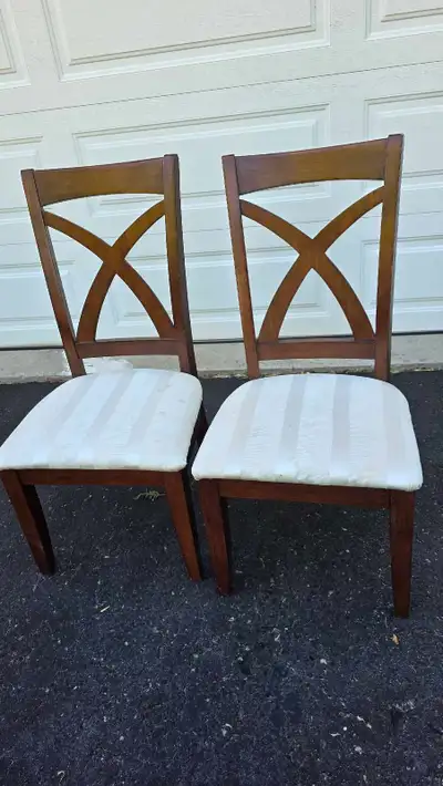 Set of Two Cross-Back Dining Chairs, View more