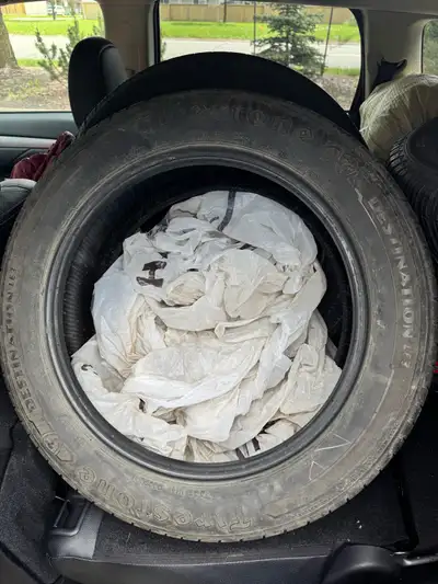 4 Firestone Destination LE3 tires. These are all season tire, and size 225/55R18. The DOT code indic...