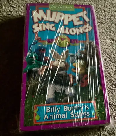 Vintage Jim Henson Billy Bunny’s Animal Songs 1993 SEALED VHS, View more