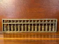 Rare antique oriental solid brass Abacus very heavy
