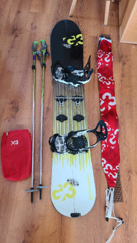 G3 Blacksheep Splitboard, Karakoram binding, G3 skins,  poles