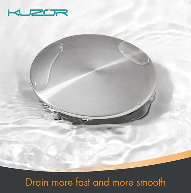 KUZOR 2 PCS Bathroom Sink Drain Assembly Pop Up Drain  in Bathwares in Windsor Region - Image 2