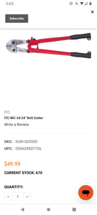 ITC 24" bolt cutters