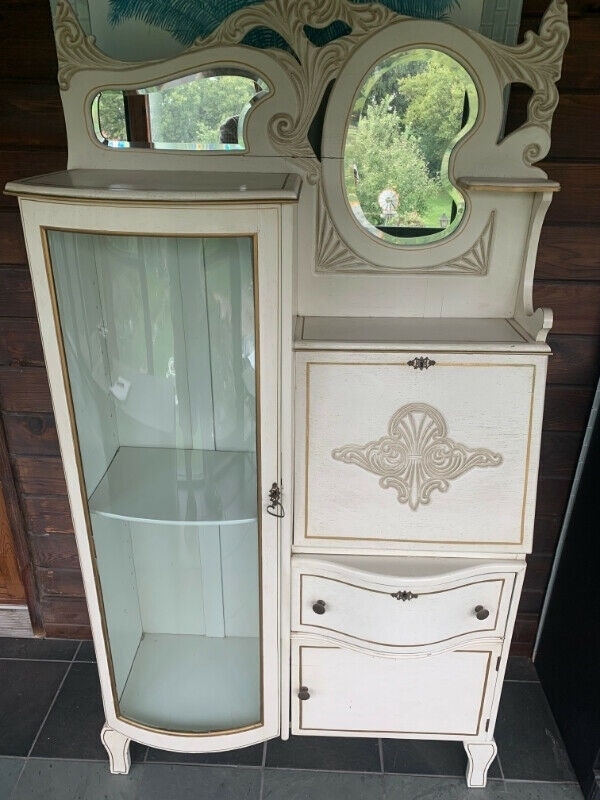 Antique Display with Secretary Desk Hutches & Display