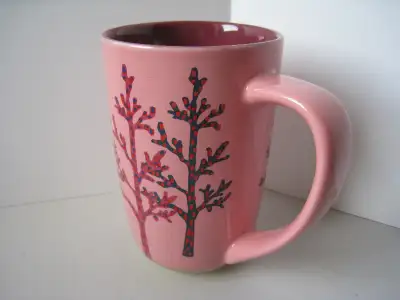 Davids Tea Pink Nordic Mug - Winter Birch Gold Dipped Rose, View more