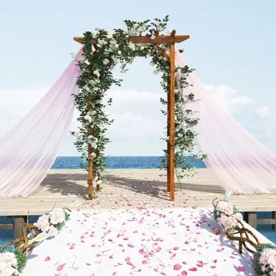 79" Plant Trellis, Arched Garden Arbour with Pergola Style Roof,, View more