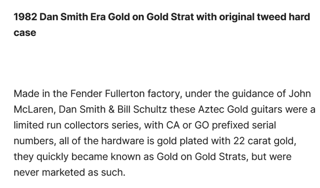 Fender Stratocaster Limited Edition Gold on Gold Dan Smith issue in Guitars in Longueuil / South Shore - Image 7