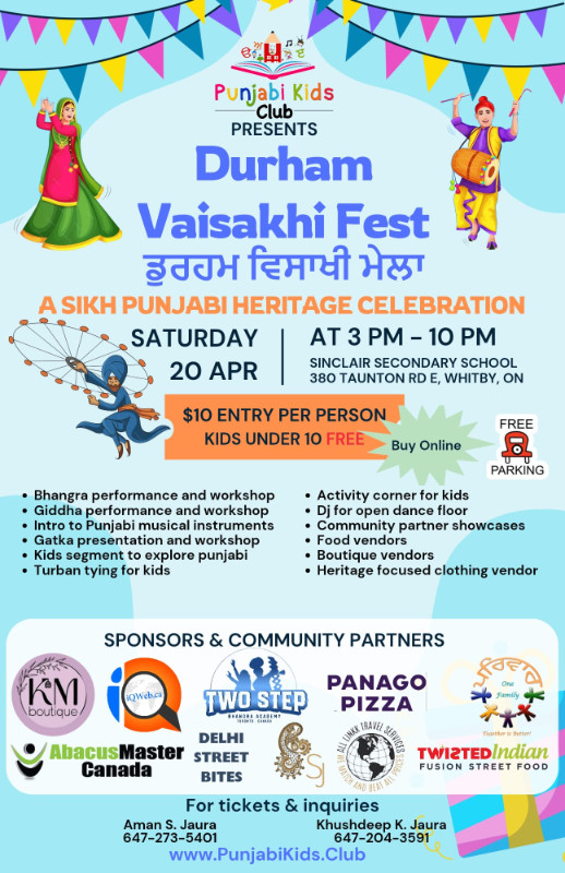  Durham Vaisakhi Fest - A Celebration of Sikh Punjabi Heritage in Events in Oshawa / Durham Region