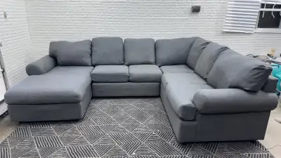 grey sectional (Free Delivery + Setup), View more