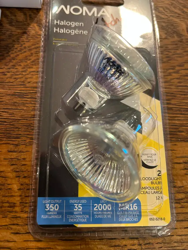New - NOMA Halogen bulbs - 7 pkgs of 2
