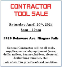 Contractor Tool Sale