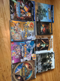 Various vintage video game strategy guides, etc