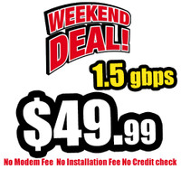*HOME INTERNET* Golden Weekend Deal Rogers 1.5 gbps for $49