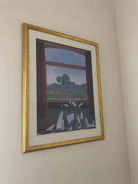 Framed print of La Clef Des Champs by Rene Magritte 