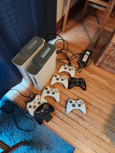 Xbox 360, 2 consoles and tons of games, View more