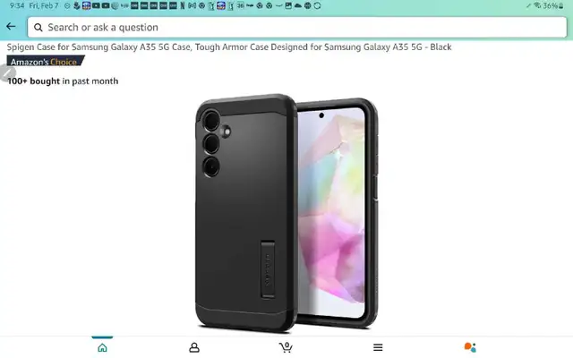 Spigen tough armor case for Samsung Galaxy A35 5G black in Cell Phone Accessories in St. Catharines - Image 2