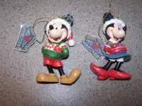 4-Disney JIM SHORE CHRISTMAS ORNAMENTS - with tags