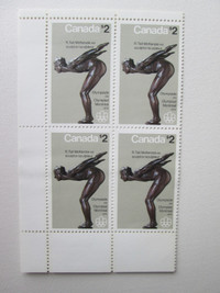 Scott 657 Corner Block The Plunger 1976 Mint Canadian Stamps