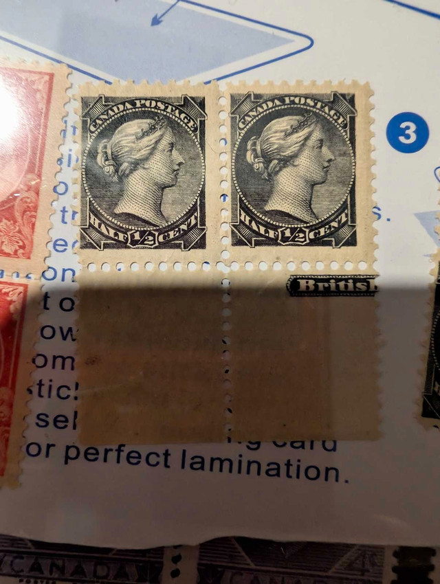 1868 large gueen mint 4 block or pair in Arts & Collectibles in Barrie