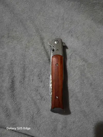 Folding Pocket Knife with Wood Handle, View more