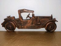 USA made Vintage Coppercraft pair of cars wallart Syroco Dart