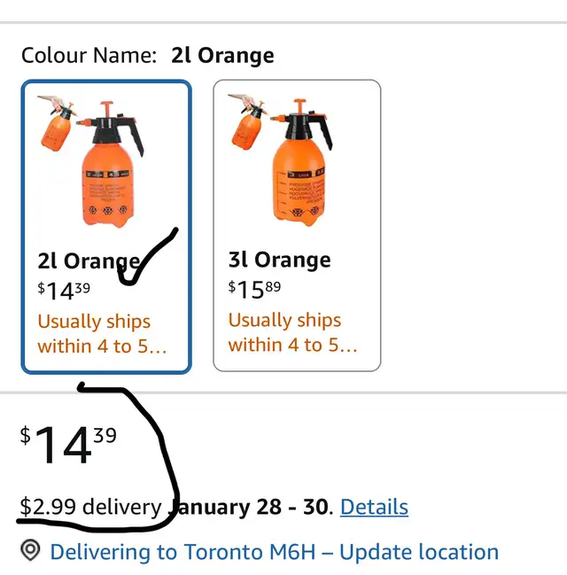 Hand Pressure Sprayer Mister Bottle, 2L in Other in City of Toronto - Image 4