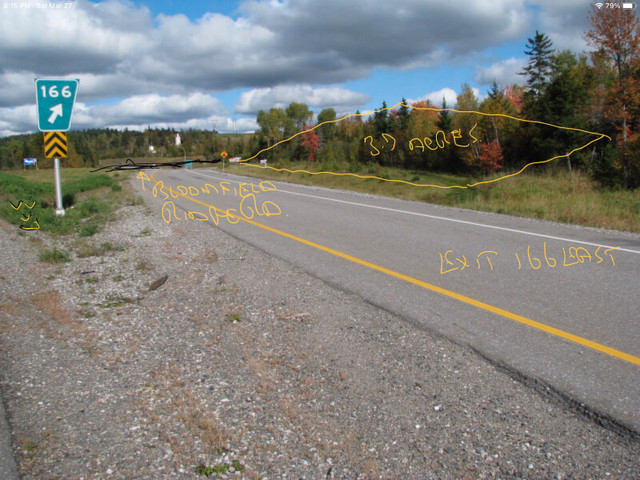 COMMERCIAL LAND IS located BLOOMFIELD RIDGE RD at EXIT 166 EAST in Land for Sale in Saint John - Image 2