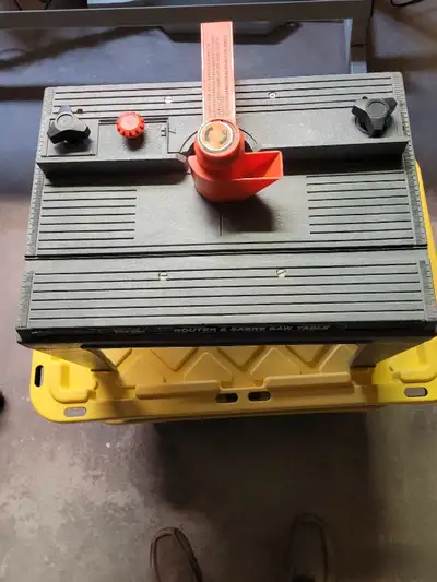 Plastic table is in good condition
