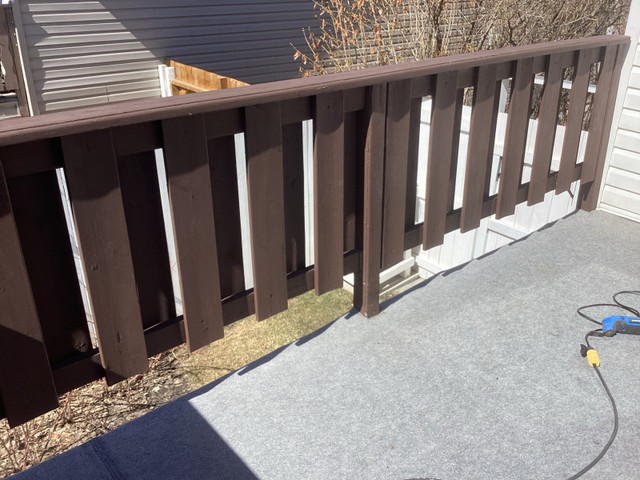 Upper deck post(cedar) 36-40” & railing. 18 foot wide by 12 foot in Decks & Fences in Calgary - Image 4