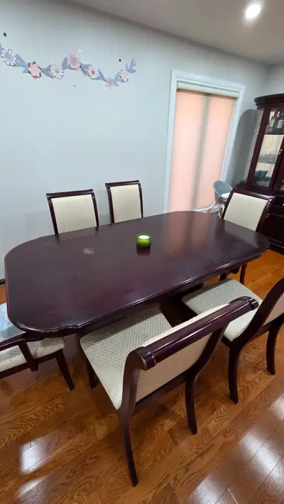 Solid wood extendable Dining Table and chairs, View more