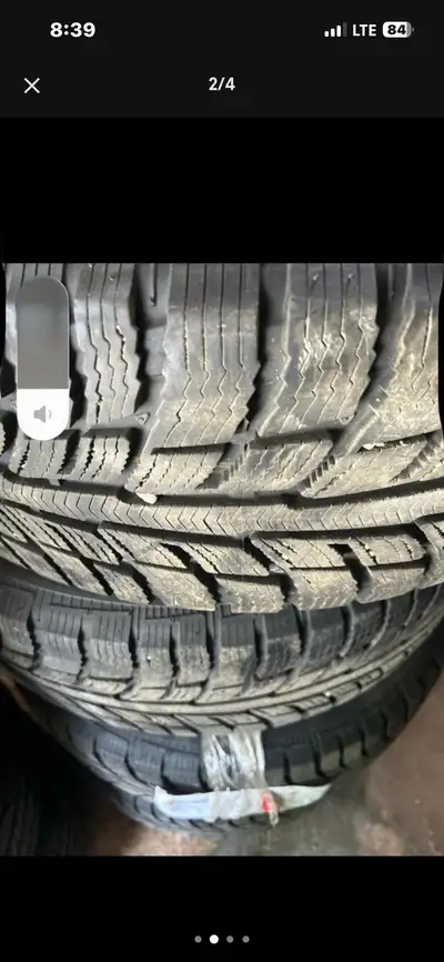 Selling four 235/60/18 BF Goodrich Winter TA on Black slotted balanced Rims in excellent condition....