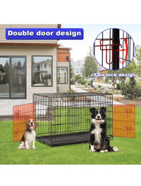 24 Inch Cat Dog cage Pet Kennel Folding Crate Wire Metal Cage