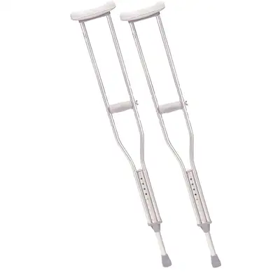 Aluminum Crutches Bequilles For 5'2"-5'10" Easily Adjustable., View more