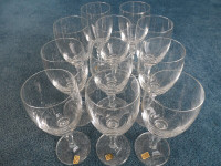 11 Piece Champagne glass set, made in Chekoslavakia, for sale