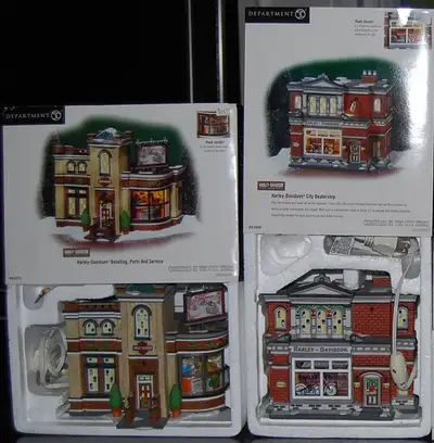 Dept 56 - TWO Harley Davidson Buildings FALL SALE, View more