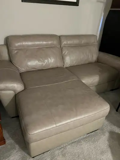 Leather Sofa with Chaise, View more