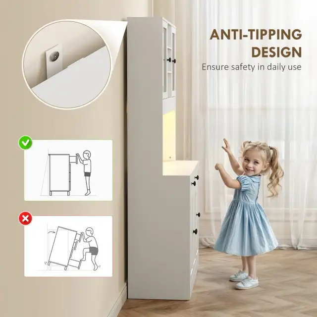 Tall Kitchen Pantry with LED Light, Freestanding Storage Cabinet in Bookcases & Shelving Units in Markham / York Region - Image 8