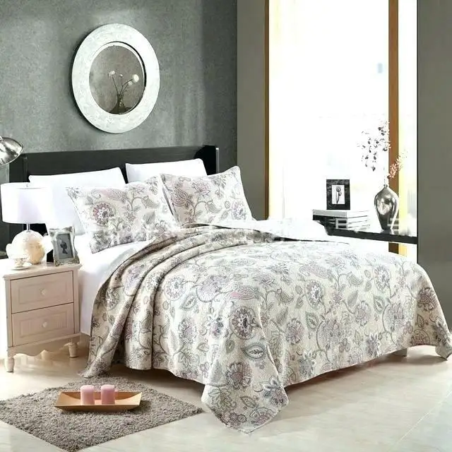 BRAND NEW 3-Pc Cotton Paisley Bedspread & Pillow Cases ~ QUEEN628632604455701214