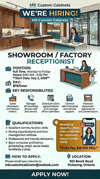 Full-time Office Receptionist , View more