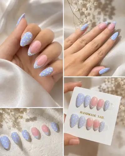 Polka dots nails, View more