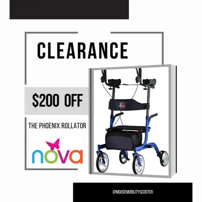 Clearance!! Save big on the Nova Phoenix Rollator! Shop online or at our Victoria store today - disc...