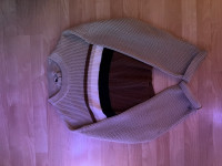 Garage cropped knit sweater