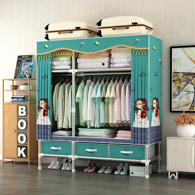 1.25M 25MM Steel Pipes Drawer-Style Wardrobe Portable Closet in Dressers & Wardrobes in Oakville / Halton Region - Image 2