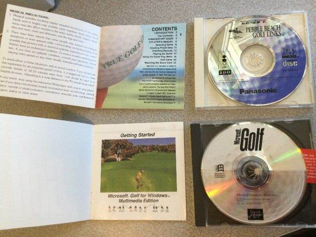 3 CD-Pebble Beach GOLF, Microsoft GOLFING, Add on Course D'Alene in PC Games in Oshawa / Durham Region - Image 2