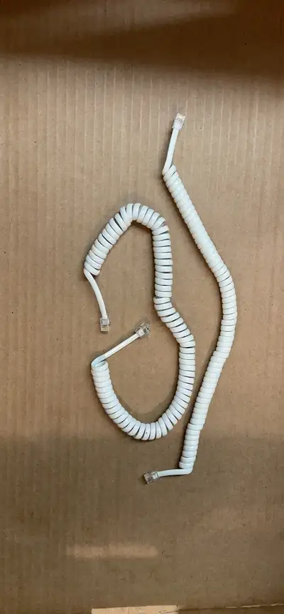 Coiled phone handset cords, View more